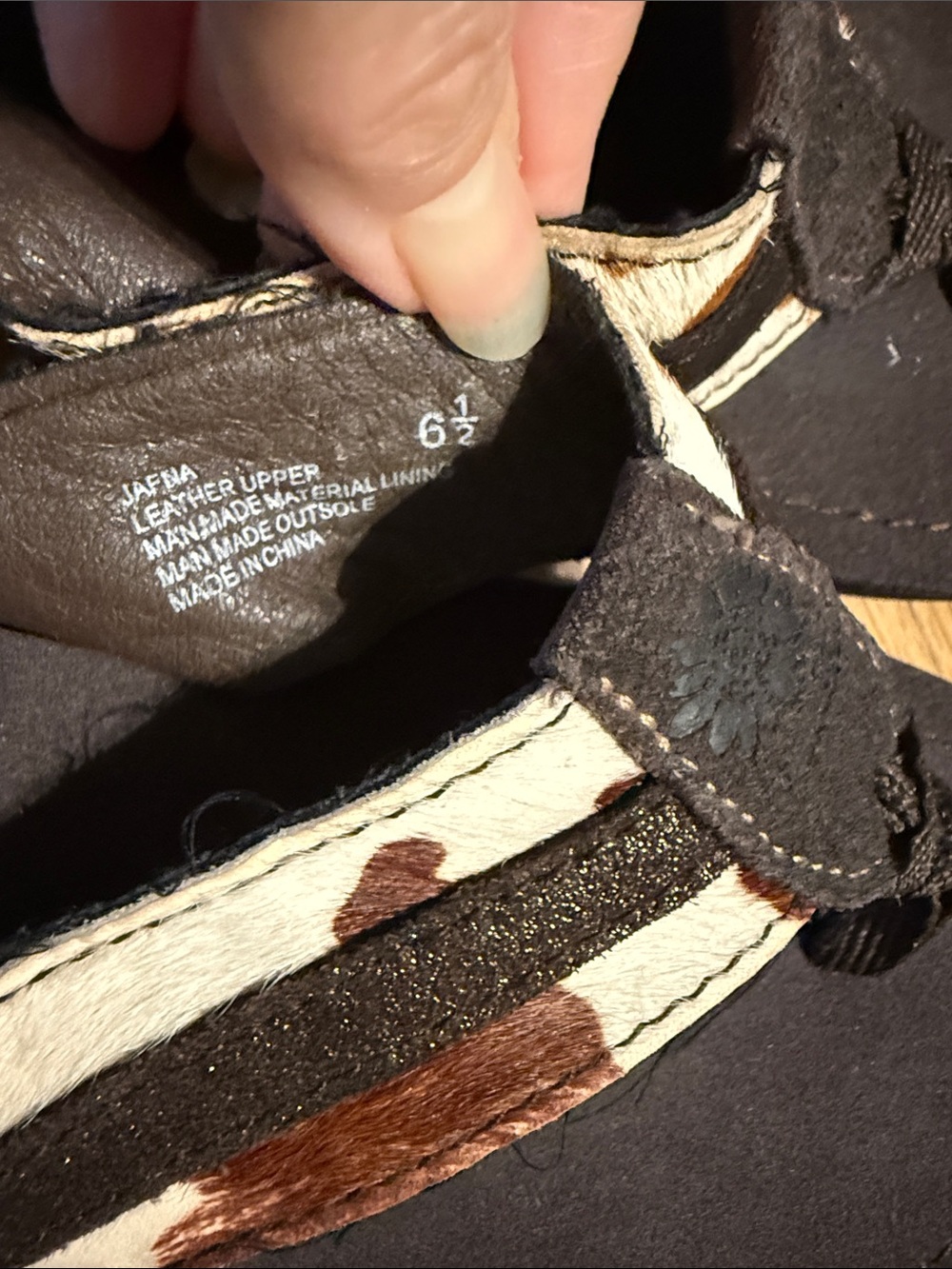 Yellow Box Brown, Cream & Tan Strappy Flip Flop Sandals - Picture 5 of 6